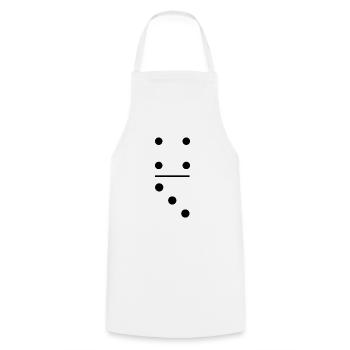 Lustiger Domino Stein 4 3 Karneval - Kochschürze - Weiß - Vorne - AI Model Male 185 dark (185cm)