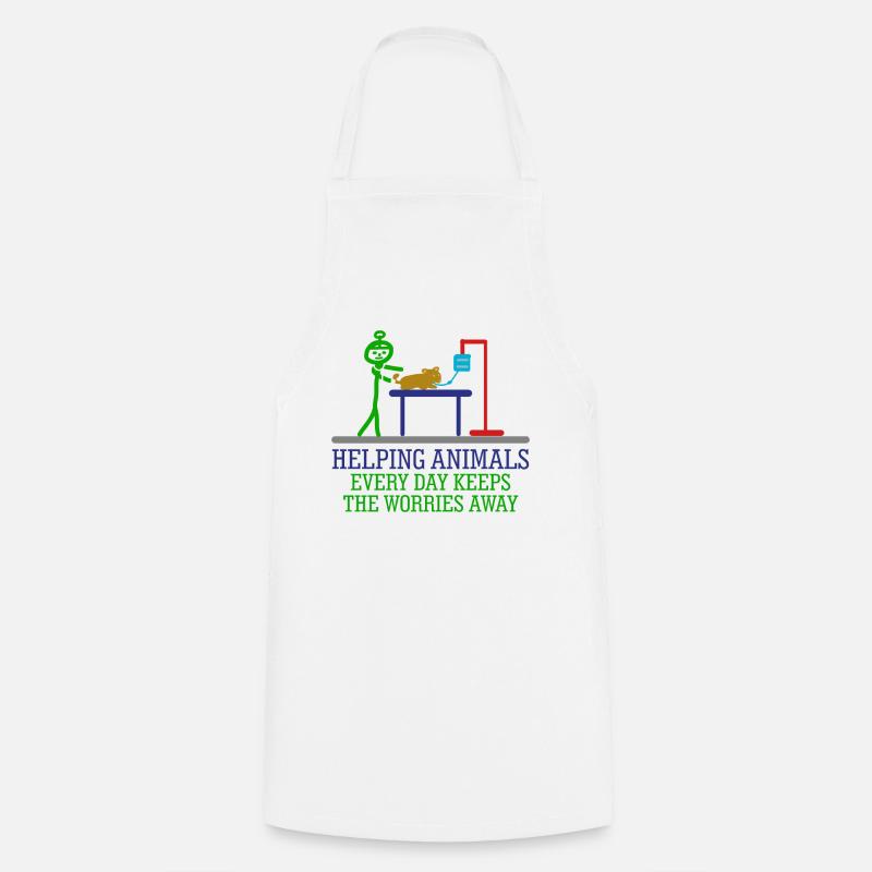 Assistante vétérinaire - Tablier de cuisine - blanc