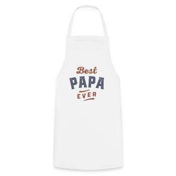 Meilleur papa de tous les temps - Journée des grands-parents - Tablier de cuisine - blanc - Devant - AI Model Male 185 dark (185cm)