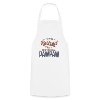 Pour le papi qui débute ! - Tablier de cuisine - blanc - Devant - AI Model Male 185 dark (185cm)