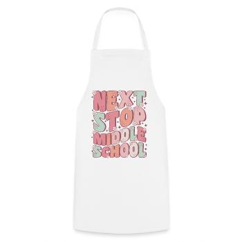 Next Stop Middle School Groovy Last Day of School - Cooking Apron - white - Front - AI Model Male 185 dark (185cm)