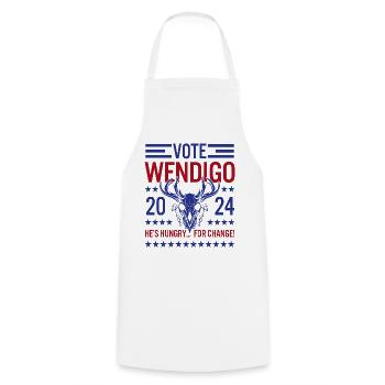 Vote Wendigo 2024 Funny Cryptids Folklore Election - Cooking Apron - white - Front - AI Model Male 185 dark (185cm)