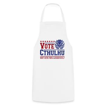 Vote Cthulhu Lustige Wahl Lovecraftian Geschenk - Kochschürze - Weiß - Vorne - AI Model Male 185 dark (185cm)