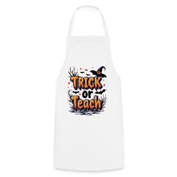 Trick or Teach Schule Halloween Lehrer - Kochschürze - Weiß - Vorne - AI Model Male 185 dark (185cm)