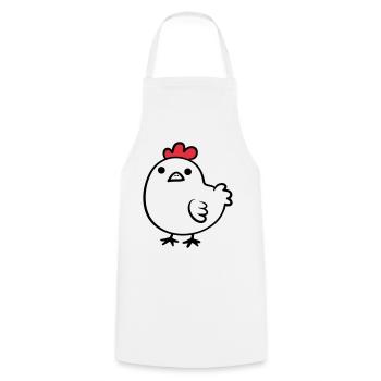 Poulet de dessin animé - Tablier de cuisine - blanc - Devant - AI Model Male 185 dark (185cm)