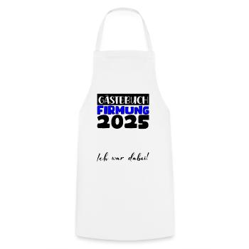 Confirmation 2025 Guest Book Gift Girls Boys - Cooking Apron - white - Front - AI Model Male 185 dark (185cm)