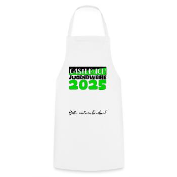 Jugendweihe 2025 Guestbook Gift Girls Boys - Cooking Apron - white - Front - AI Model Male 185 dark (185cm)