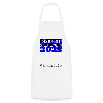 Jugendweihe 2025 Guestbook Gift Girls Boys - Cooking Apron - white - Front - AI Model Male 185 dark (185cm)