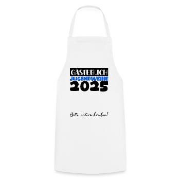 Jugendweihe 2025 Guestbook Gift Girls Boys - Cooking Apron - white - Front - AI Model Male 185 dark (185cm)