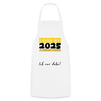 Jugendweihe 2025 Guestbook Gift Girls Boys - Cooking Apron - white - Front - AI Model Male 185 dark (185cm)