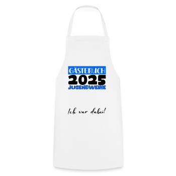 Jugendweihe 2025 Guestbook Gift Girls Boys - Cooking Apron - white - Front - AI Model Male 185 dark (185cm)