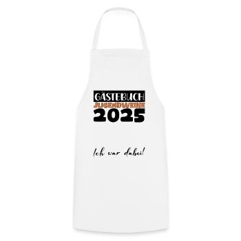 Jugendweihe 2025 Guestbook Gift Girls Boys - Cooking Apron - white - Front - AI Model Male 185 dark (185cm)