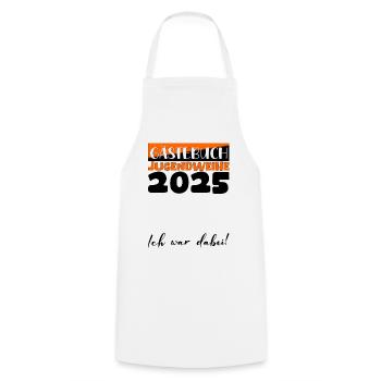 Jugendweihe 2025 Livre d’or Cadeau Filles Garçons - Tablier de cuisine - blanc - Devant - AI Model Male 185 dark (185cm)