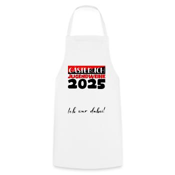 Jugendweihe 2025 Guestbook Gift Girls Boys - Cooking Apron - white - Front - AI Model Male 185 dark (185cm)