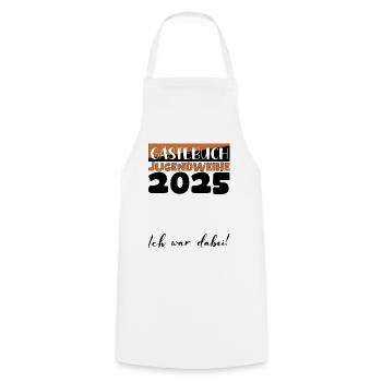 Jugendweihe 2025 Guestbook Gift Girls Boys - Cooking Apron - white - Front - AI Model Male 185 dark (185cm)