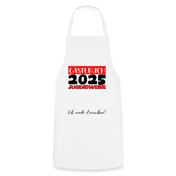 Jugendweihe 2025 Livre d’or Cadeau Filles Garçons - Tablier de cuisine - blanc - Devant - AI Model Male 185 dark (185cm)
