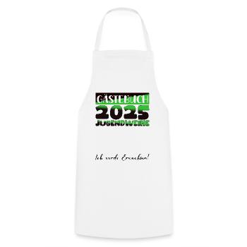 Jugendweihe 2025 Guestbook Gift Girls Boys - Cooking Apron - white - Front - AI Model Male 185 dark (185cm)