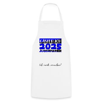 Jugendweihe 2025 Guestbook Gift Girls Boys - Cooking Apron - white - Front - AI Model Male 185 dark (185cm)