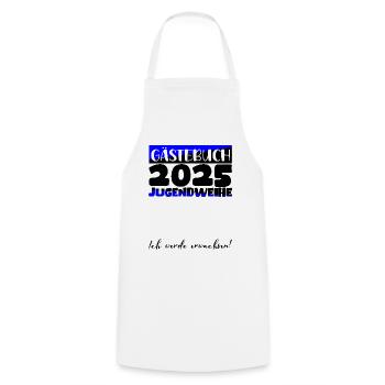 Jugendweihe 2025 Guestbook Gift Girls Boys - Cooking Apron - white - Front - AI Model Male 185 dark (185cm)