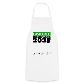 Jugendweihe 2025 Livre d’or Cadeau Filles Garçons - Tablier de cuisine - blanc - Devant - AI Model Male 185 dark (185cm)