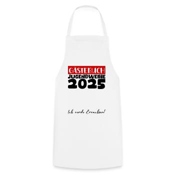 Jugendweihe 2025 Livre d’or Cadeau Filles Garçons - Tablier de cuisine - blanc - Devant - AI Model Male 185 dark (185cm)
