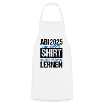 Abi 2025 Gymnasium Abschluss Geschenk Abitur 2025 - Kochschürze - Weiß - Vorne - AI Model Male 185 dark (185cm)