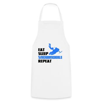 Snowmobile Snowmobile Winter Snowmobile - Cooking Apron - white - Front - AI Model Male 185 dark (185cm)