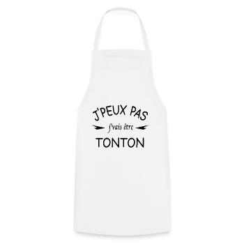 J'peux pas j'vais être tonton - Tablier de cuisine - blanc - Devant - AI Model Male 185 dark (185cm)