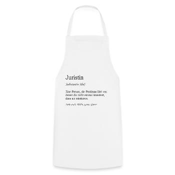 Juristin Spruch Beruf Jura Geschenk - Kochschürze - Weiß - Vorne - AI Model Male 185 dark (185cm)