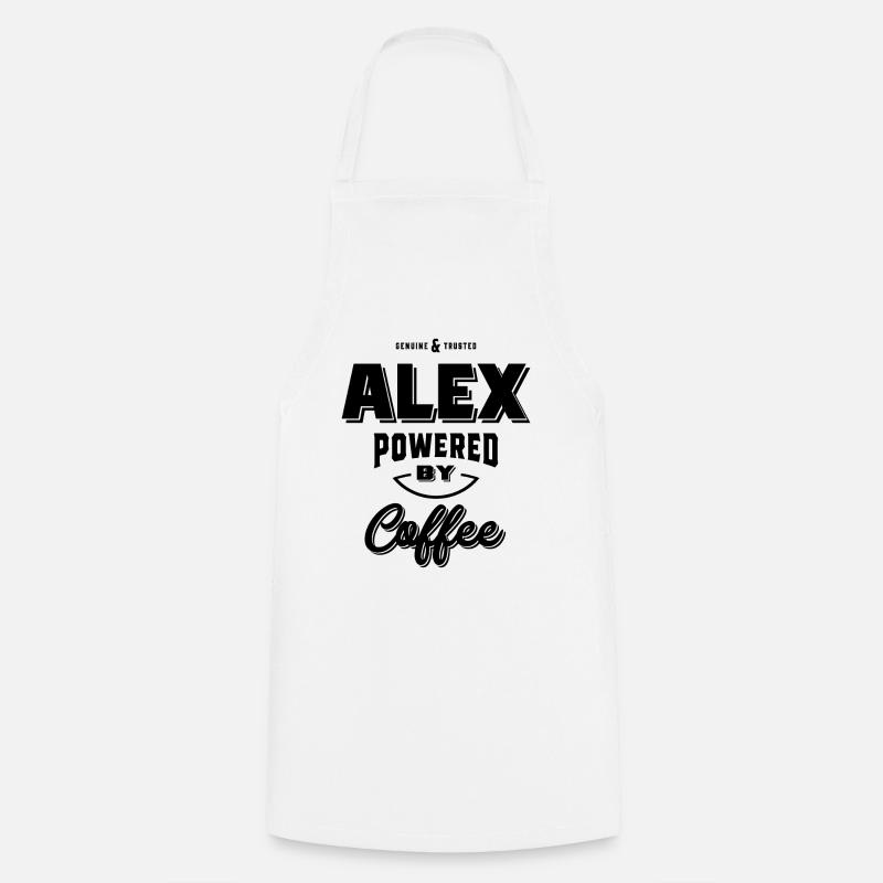 Alex personalisierte Name Geburtstagsgeschenk - Kochschürze - Weiß