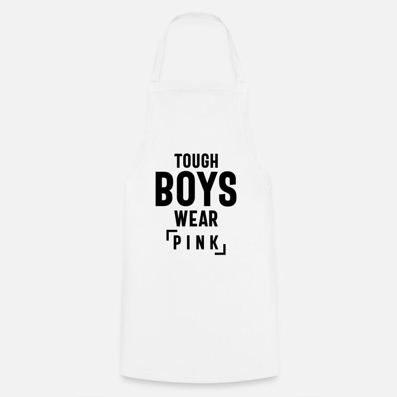 Harte Jungs tragen Pink Cool Pink - Kochschürze - Weiß