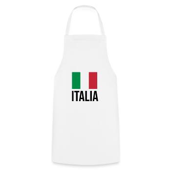 Italia Italy Italian - Tablier de cuisine - blanc - Devant - AI Model Male 185 dark (185cm)