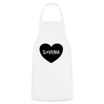 Slowenien! - Kochschürze - Weiß - Vorne - AI Model Male 185 dark (185cm)