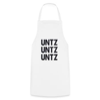 UNTZ UNTZ UNTZ Techno Shirt Raver Party Rave - Kochschürze - Weiß - Vorne - AI Model Male 185 dark (185cm)
