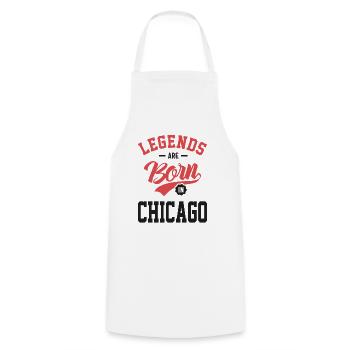 Legends Are Born In Chicago - Cooking Apron - white - Front - AI Model Male 185 dark (185cm)