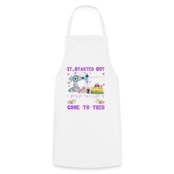 Quilting Saying Sewing hobby Design - Cooking Apron - white - Front - AI Model Male 185 dark (185cm)