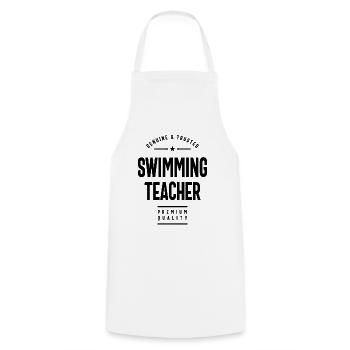 Schwimmen Lehrer Geschenk lustige Job-Titel - Kochschürze - Weiß - Vorne - AI Model Male 185 dark (185cm)