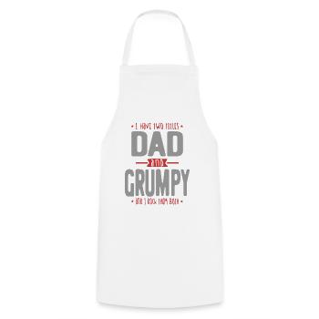 Ich habe zwei Titel Papa und Grumpy | Vater und Opa - Kochschürze - Weiß - Vorne - AI Model Male 185 dark (185cm)