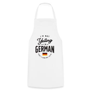 Ich schreie nicht, ich bin German Funny German Pride - Kochschürze - Weiß - Vorne - AI Model Male 185 dark (185cm)