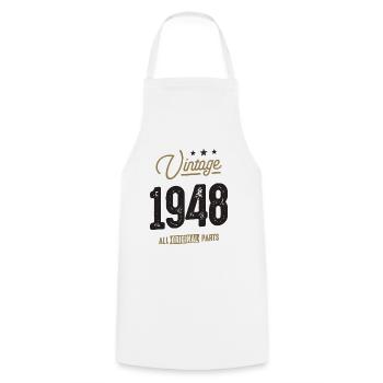Millésime 1948 74e anniversaire - Tablier de cuisine - blanc - Devant - AI Model Male 185 dark (185cm)