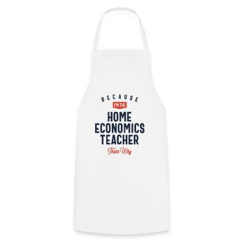 Home Economics Teacher Job Occupation - Cooking Apron - white - Front - AI Model Male 185 dark (185cm)