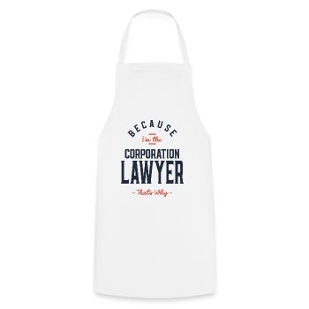 Corporation Lawyer Job Occupation - Cooking Apron - white - Front - AI Model Male 185 dark (185cm)