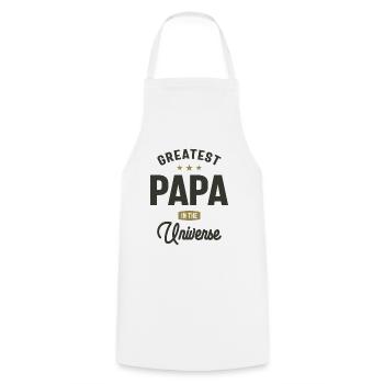 Greatest Papa in The Universe - Dad Grandpa - Cooking Apron - white - Front - AI Model Male 185 dark (185cm)