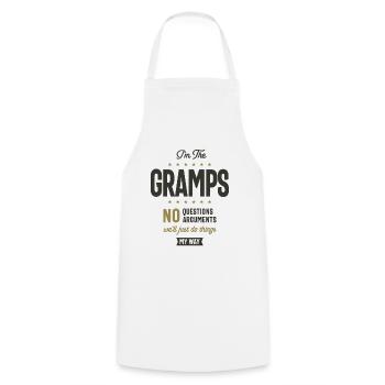 I'm Gramps We'll Just Do Thing My Way - Cooking Apron - white - Front - AI Model Male 185 dark (185cm)