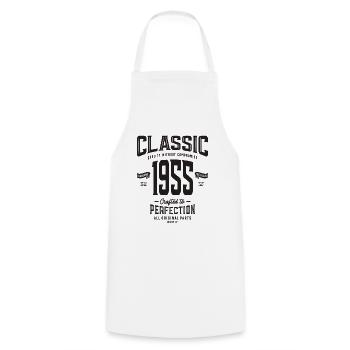 Classic 1955 68th Birthday - Cooking Apron - white - Front - AI Model Male 185 dark (185cm)