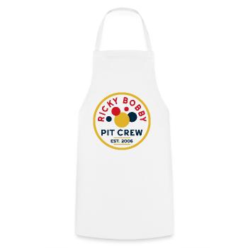 Ricky Bobby Pit Crew - Cooking Apron - white - Front - AI Model Male 185 dark (185cm)