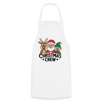 Christmas Crew Reindeer Santa Elf Christmas Cute - Cooking Apron - white - Front - AI Model Male 185 dark (185cm)