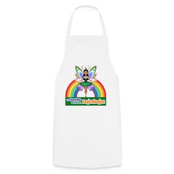 Regenbogen-Fee - Kochschürze - Weiß - Vorne - AI Model Male 185 dark (185cm)
