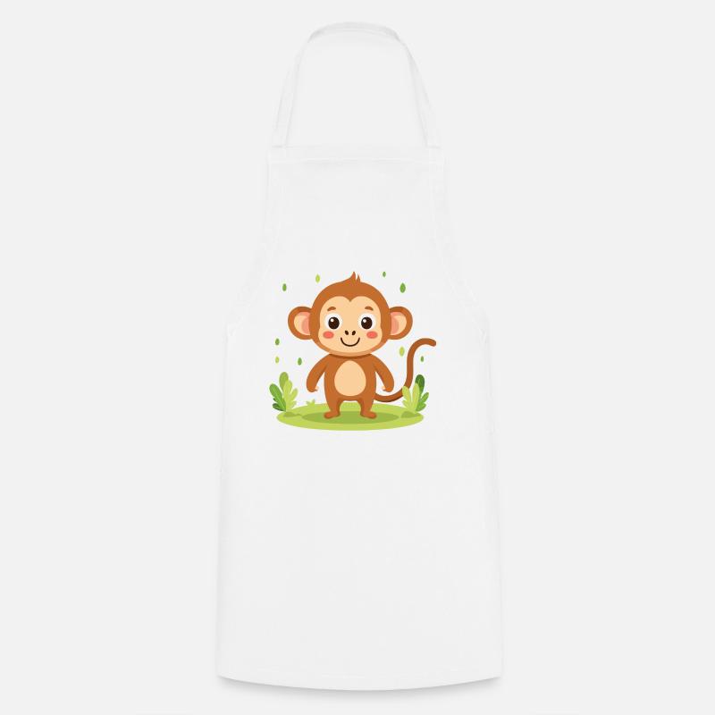 Little monkey, great joy - Cooking Apron - white