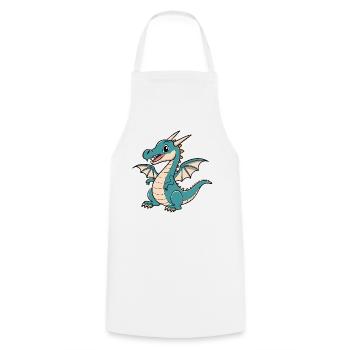 Mein kleiner blauer Drachen-Freund - Kochschürze - Weiß - Vorne - AI Model Male 185 dark (185cm)